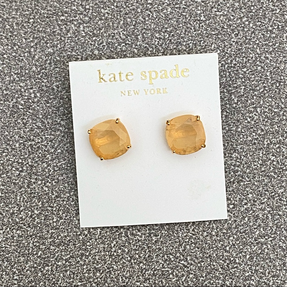 NWT Kate Spade Stud Earrings - gold & apricot